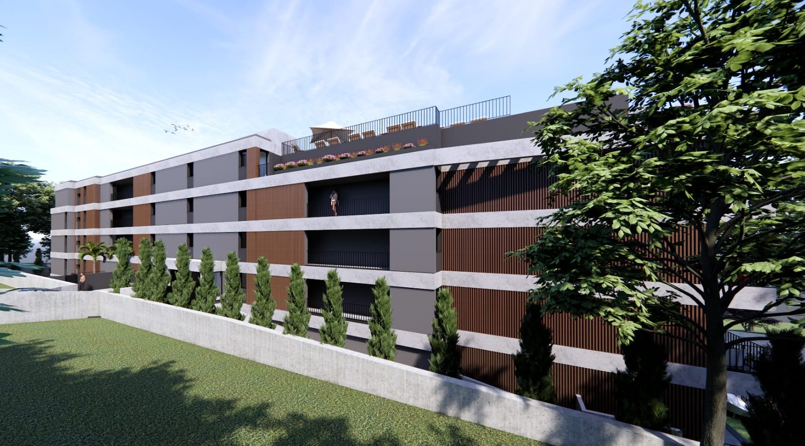 Developer's render: View of the apartment location in Machico