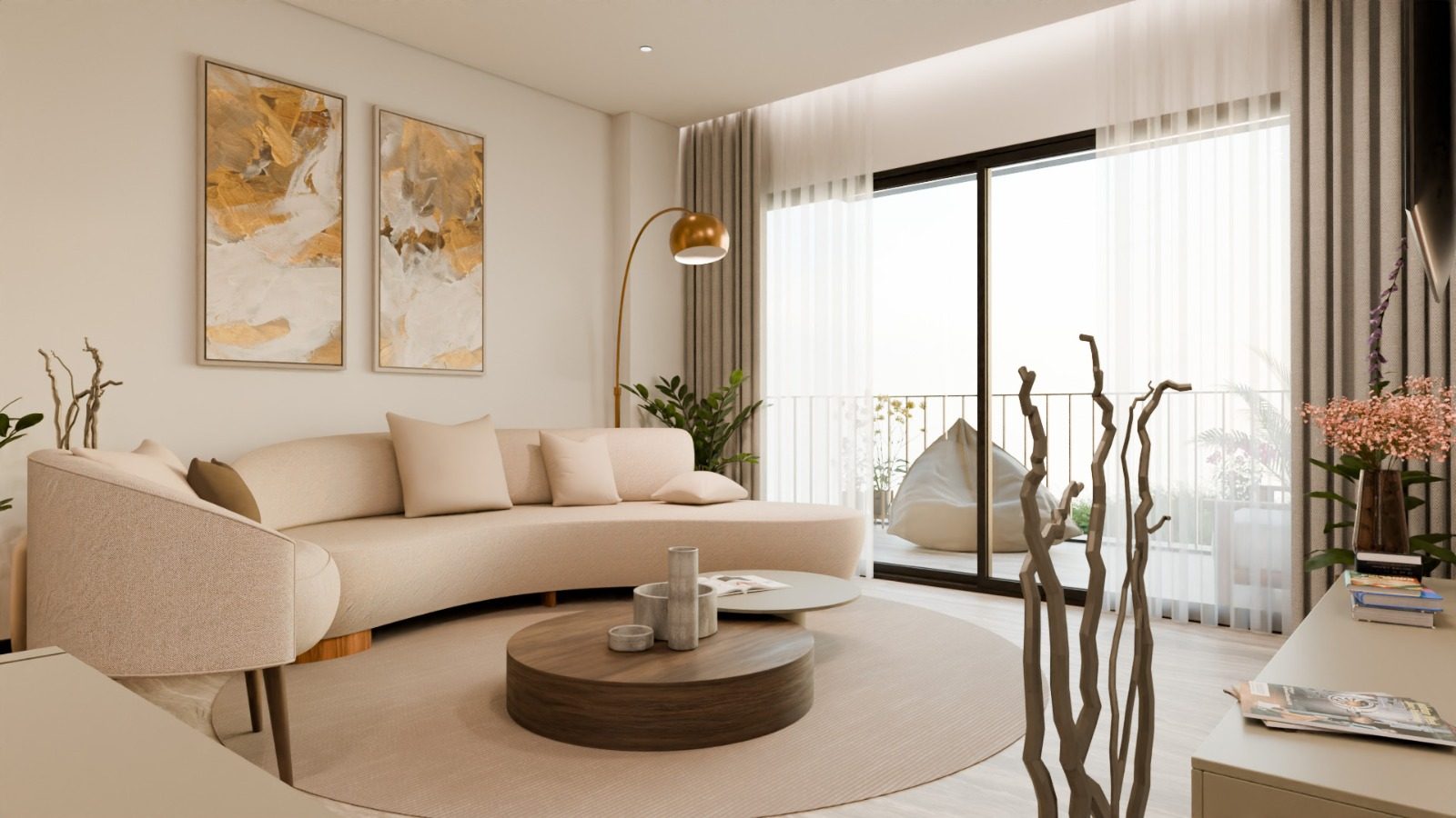 Developer's render: View from the property
